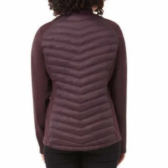 32 Degrees‎ Heat Womens Mixed Media Full Zip Jacket Deep Burgundy - Picture 6 of 8